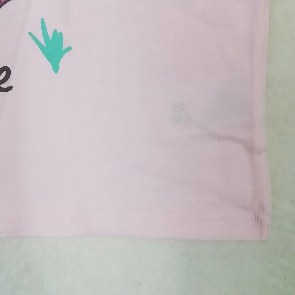 Carter's Kid Long Sleeve Cotton T-Shirt Girl's Size 10‎ Pink w/ Jungle Theme